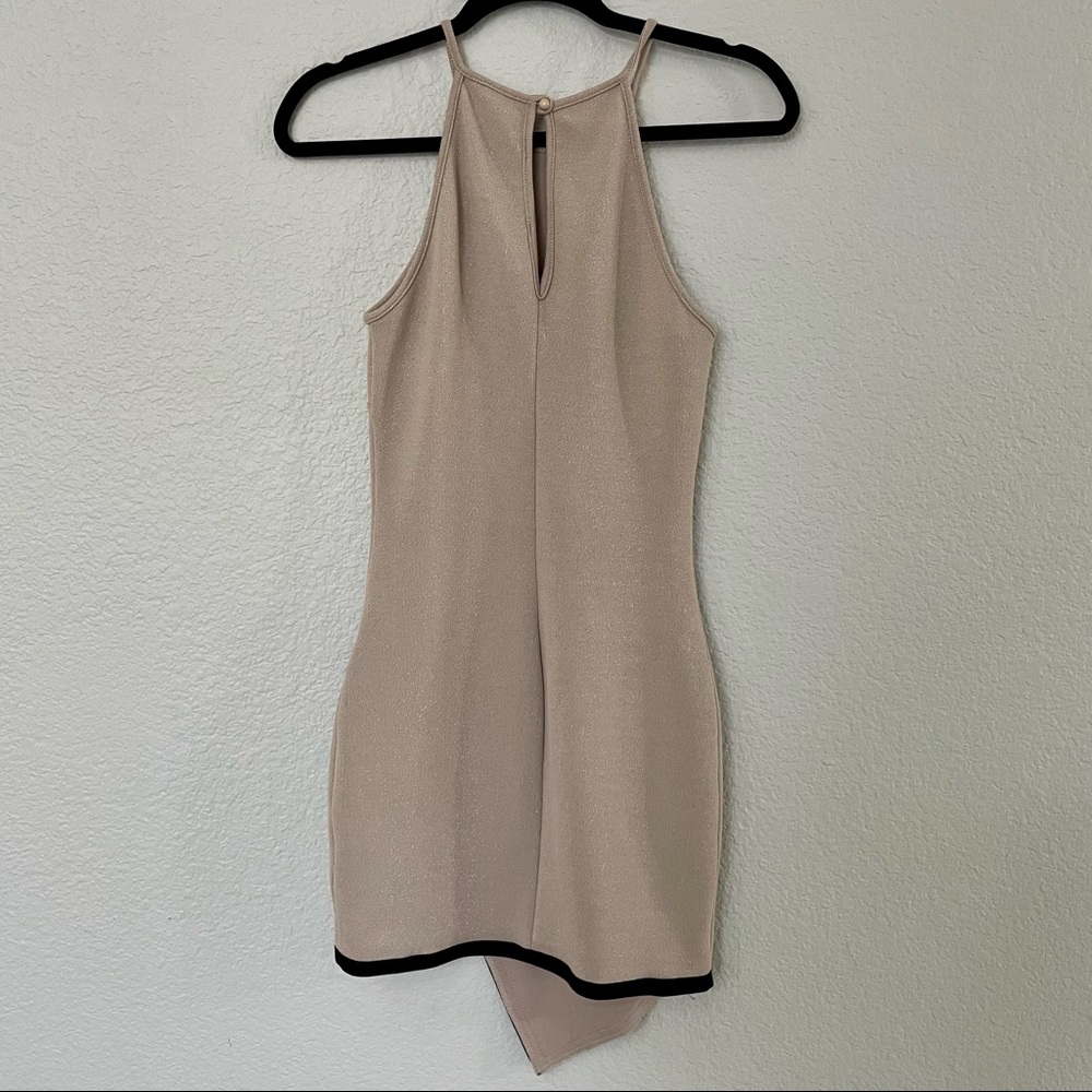 JRoberts Tan Geometric Dress - Picture 2 of 4